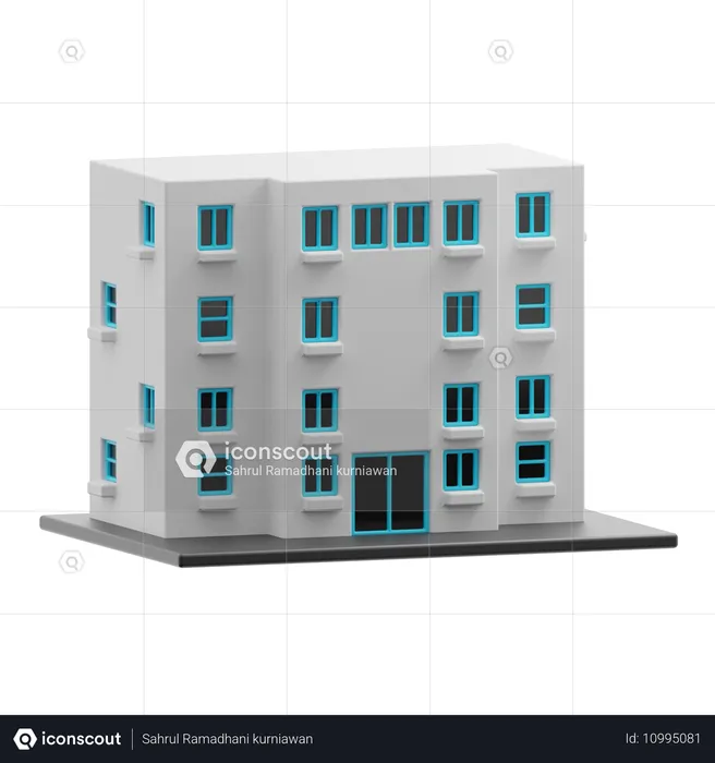 Prédio de apartamentos  3D Icon