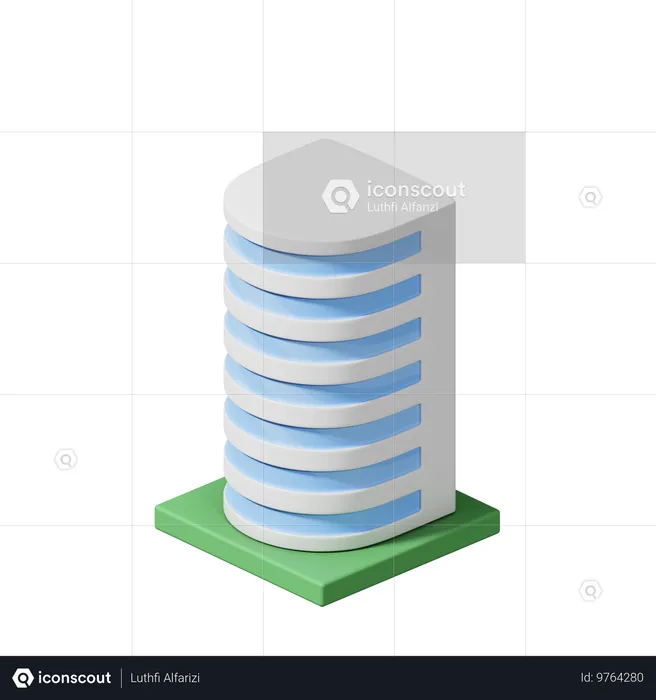 Prédio comercial  3D Icon