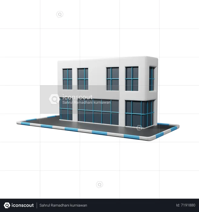 Prédio comercial  3D Icon