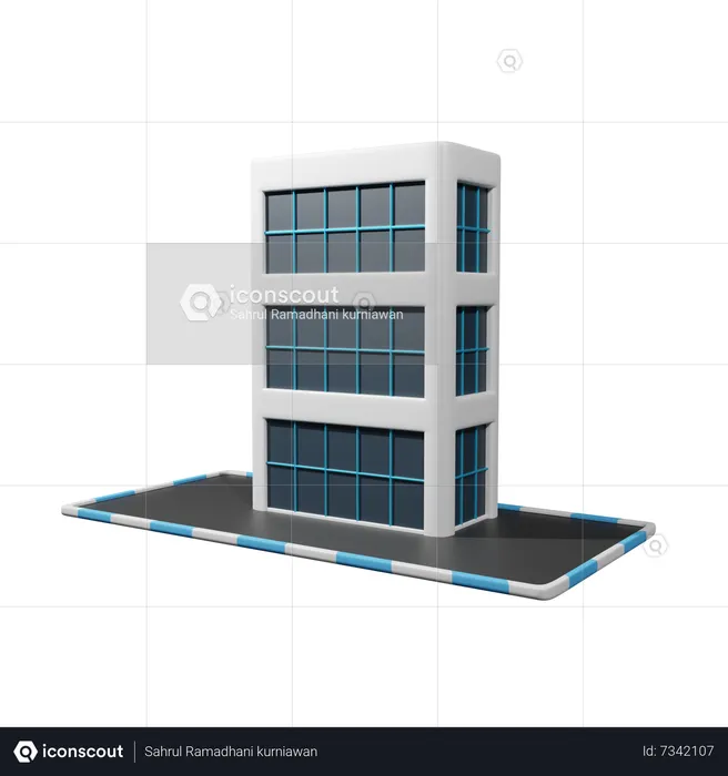 Prédio comercial  3D Icon