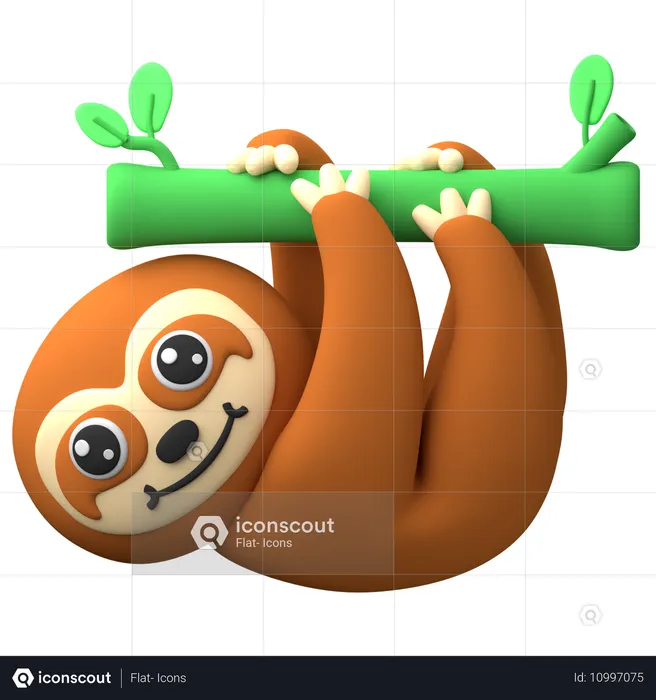 Preguiça fofinha  3D Icon