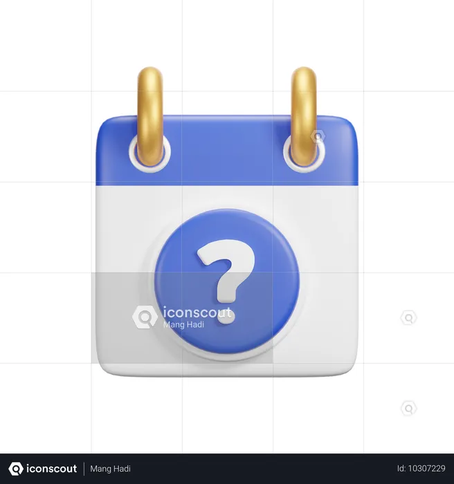 Calendario de preguntas  3D Icon