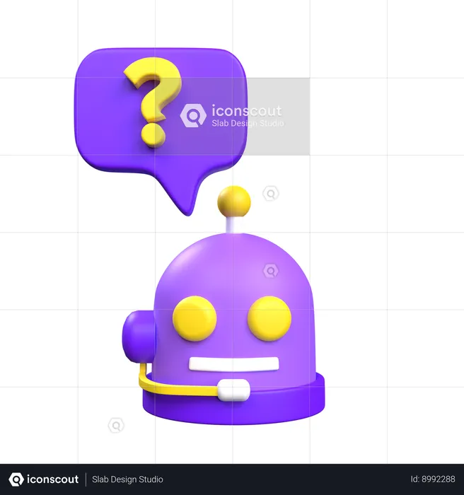 Preguntas frecuentes sobre robots  3D Icon