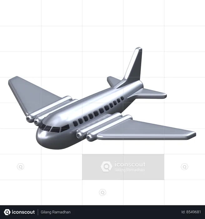 Premier vol en avion commercial  3D Icon