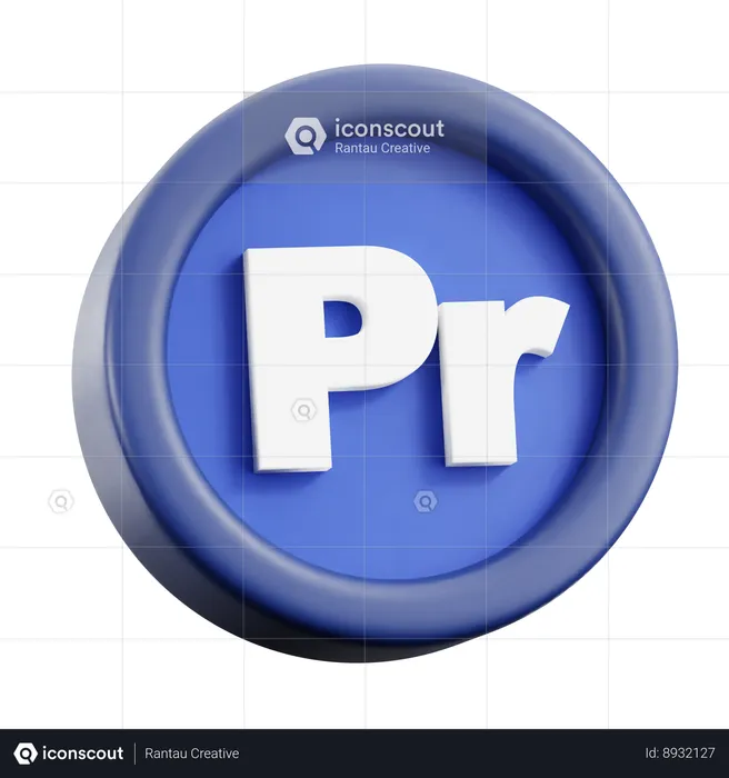 Premiere Pro  3D Icon