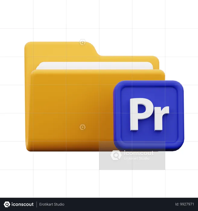 Premiere Pro Folder  3D Icon