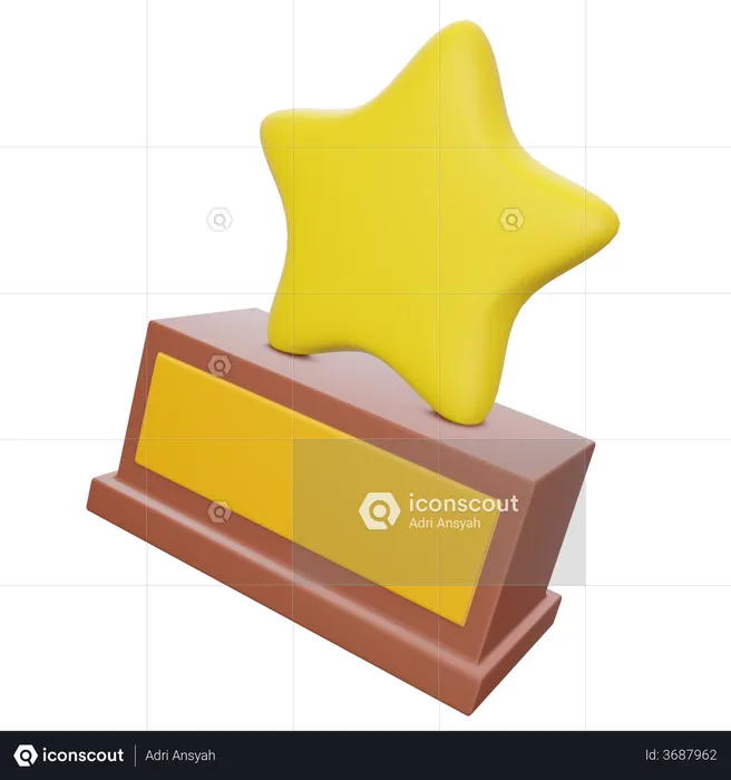 Premio estrella  3D Illustration