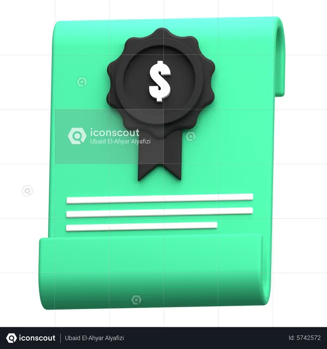 Prêmio financeiro  3D Icon