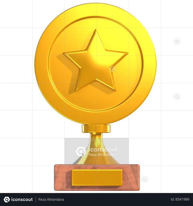 Premio trofeo de oro  3D Icon