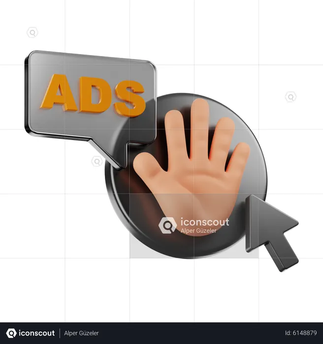 Premium Ad block  3D Icon