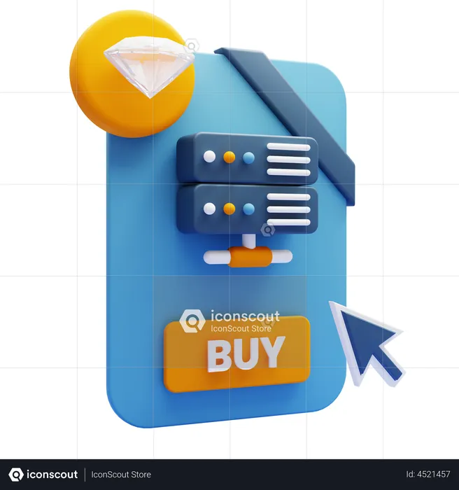 Premium Hosting  3D Icon