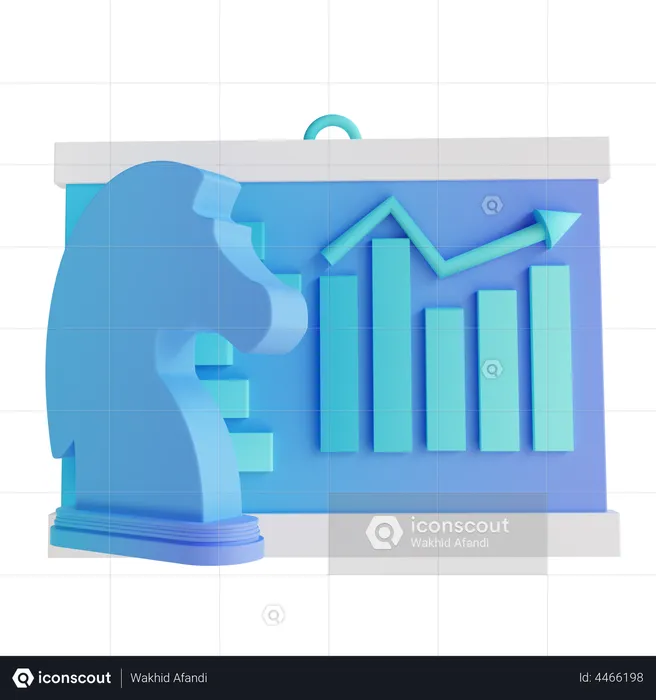 Presentación de estrategia  3D Illustration