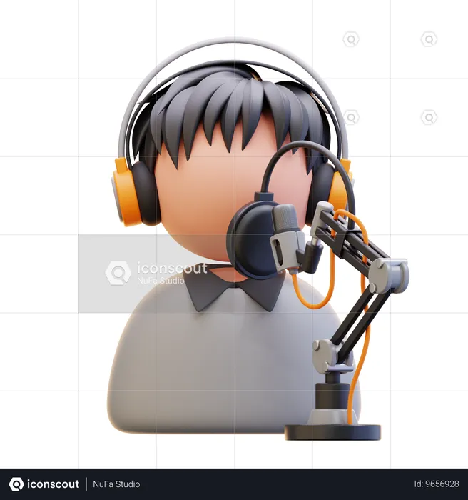 Locutor de radio  3D Icon