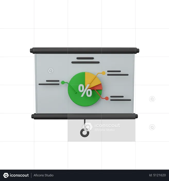 Presentation Board  3D Icon