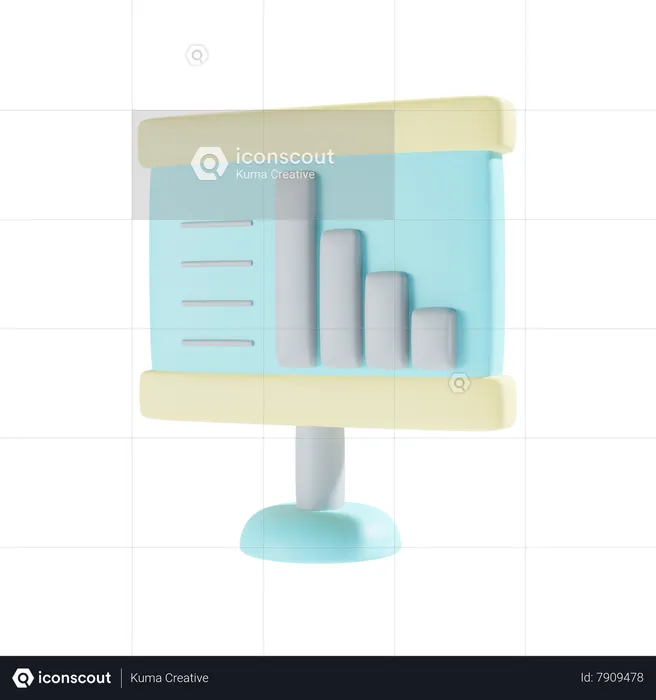 Presentation Board  3D Icon