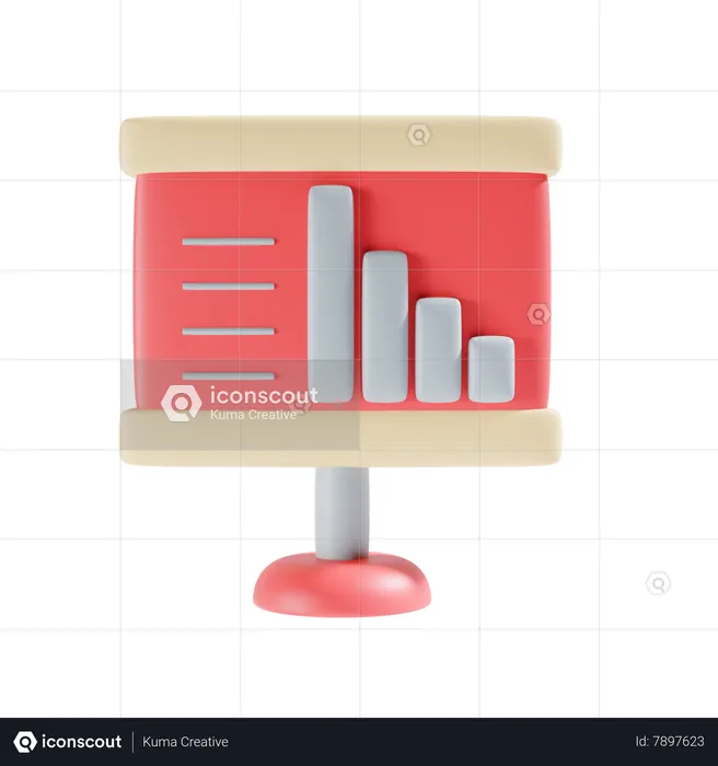 Presentation Board  3D Icon