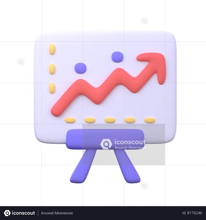 Presentation Board  3D Icon