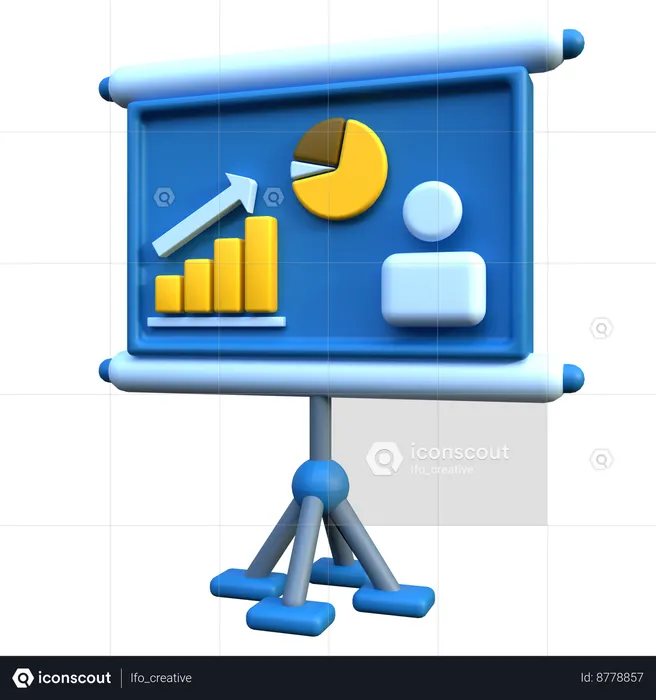 Presentation Board  3D Icon