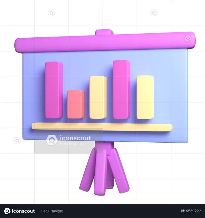 Presentation Board  3D Icon