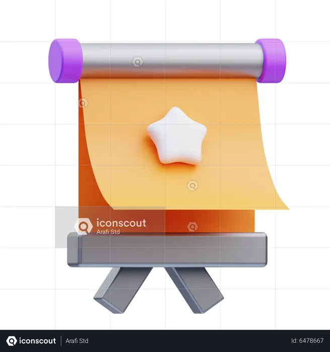 Presentation Board  3D Icon