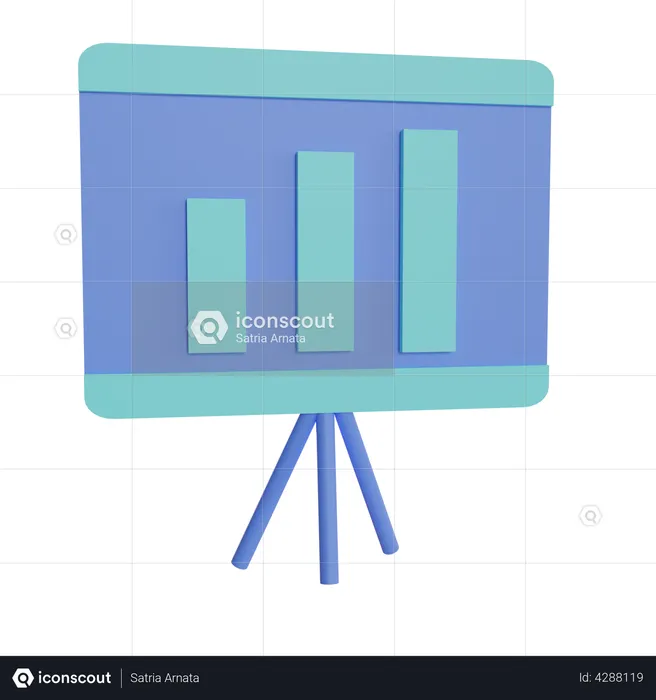 Presentation Board  3D Illustration