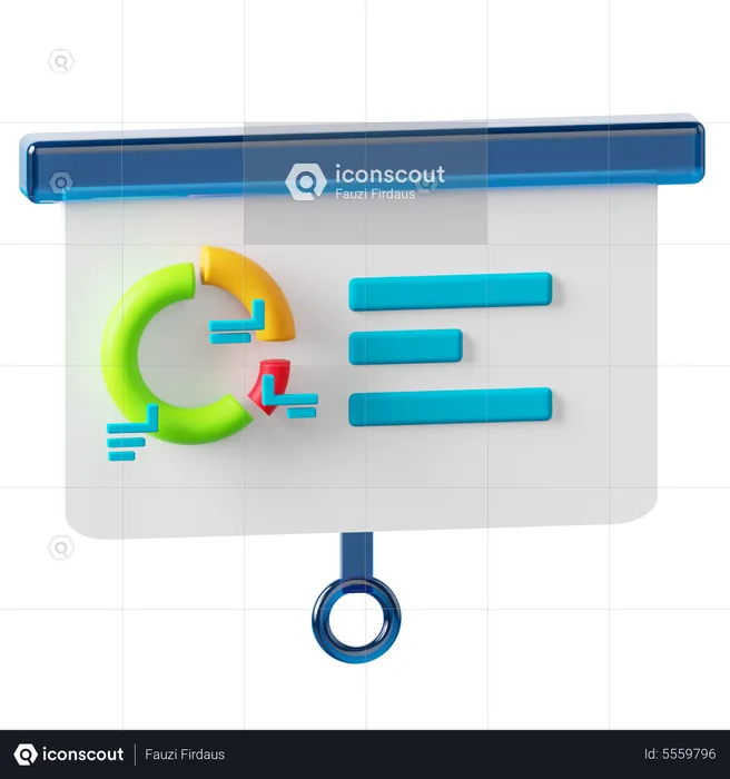 Presentation Chart  3D Icon