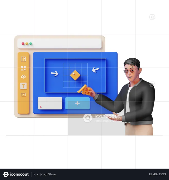 Presentation Design App  3D Illustration