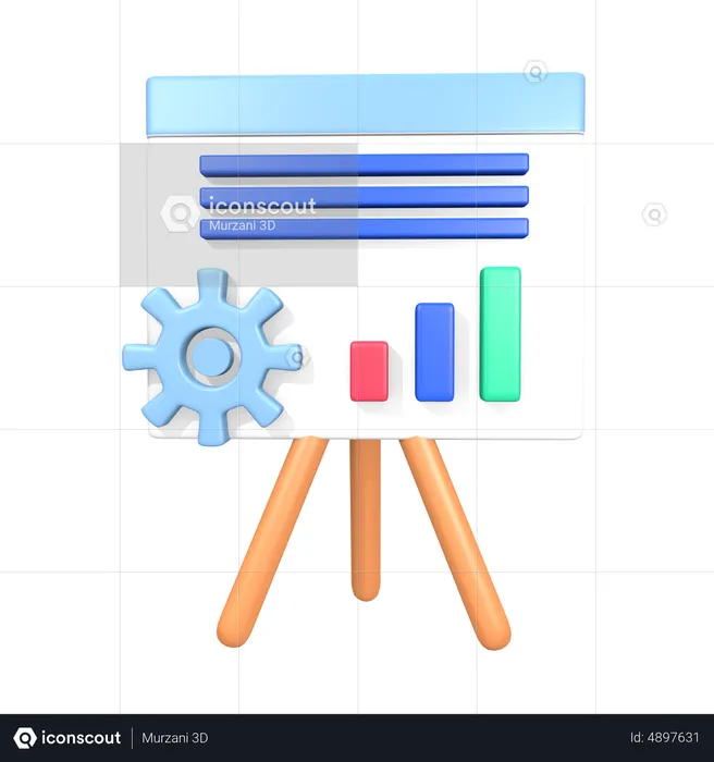 Presentation Management  3D Icon