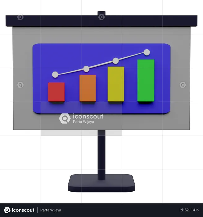 Presentation Screen  3D Icon