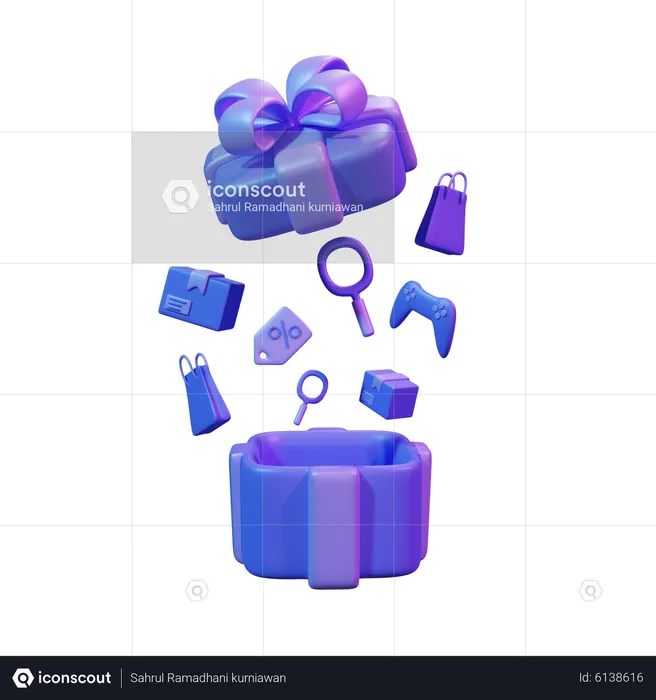 Presente de compras  3D Icon