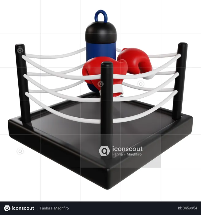 Présentoir miniature pour ring de boxe  3D Icon