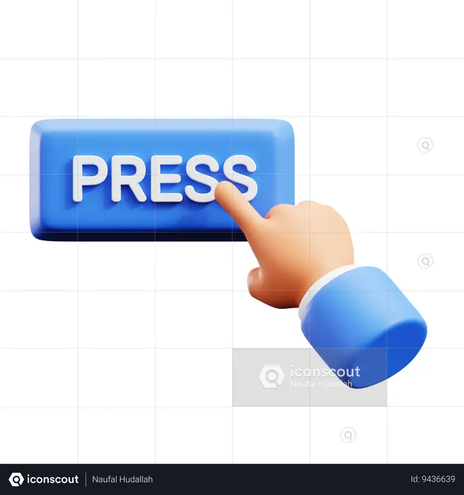Press Button Hand Gestures  3D Icon