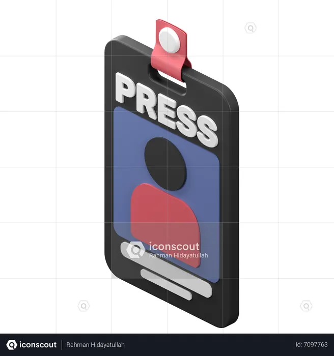 Press Card  3D Icon