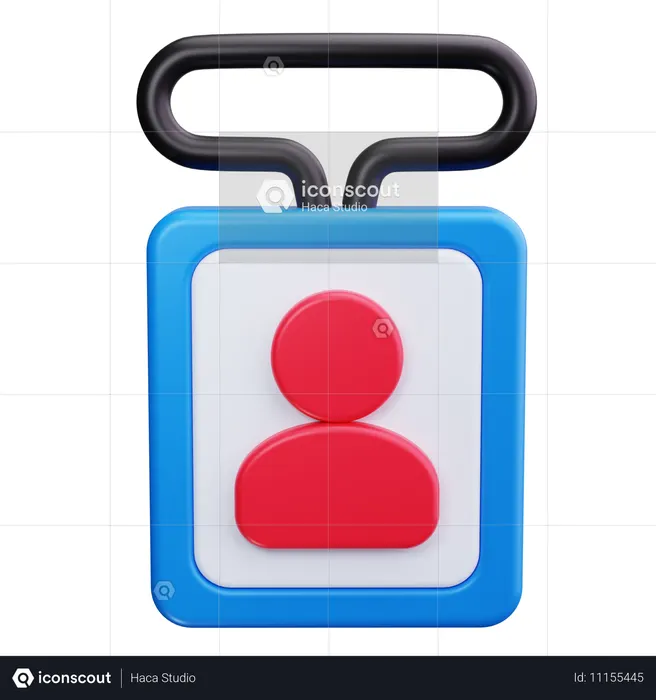 언론 ID  3D Icon