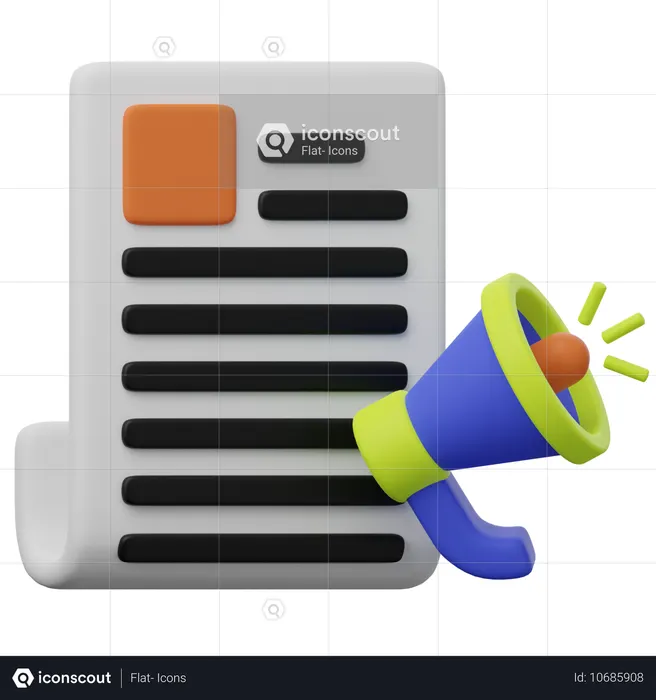 Press Release  3D Icon