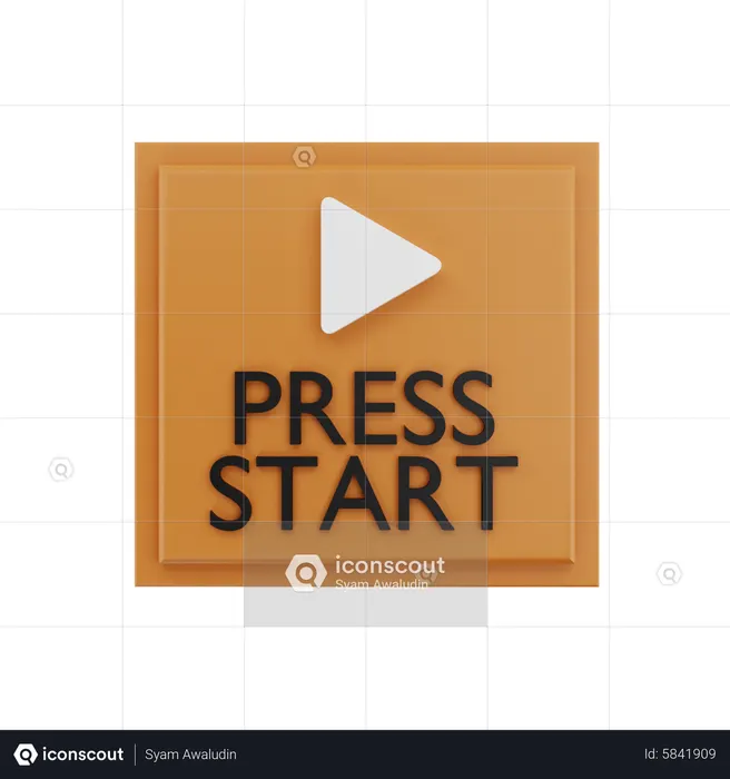 Pressione começar  3D Icon