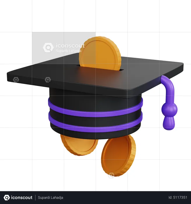 Préstamo estudiantil  3D Icon