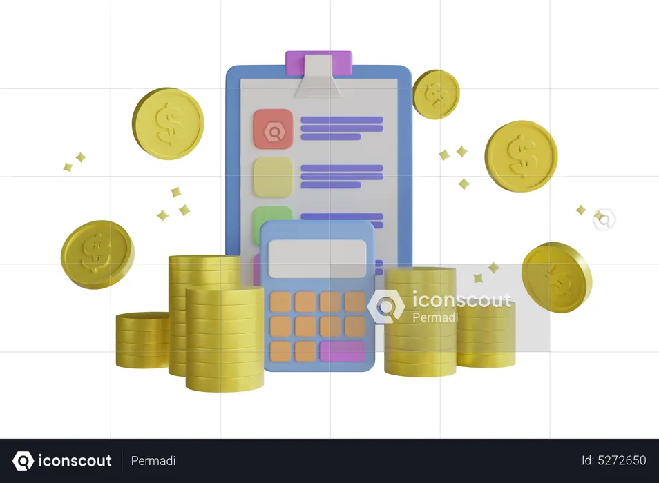 Presupuesto financiero  3D Illustration