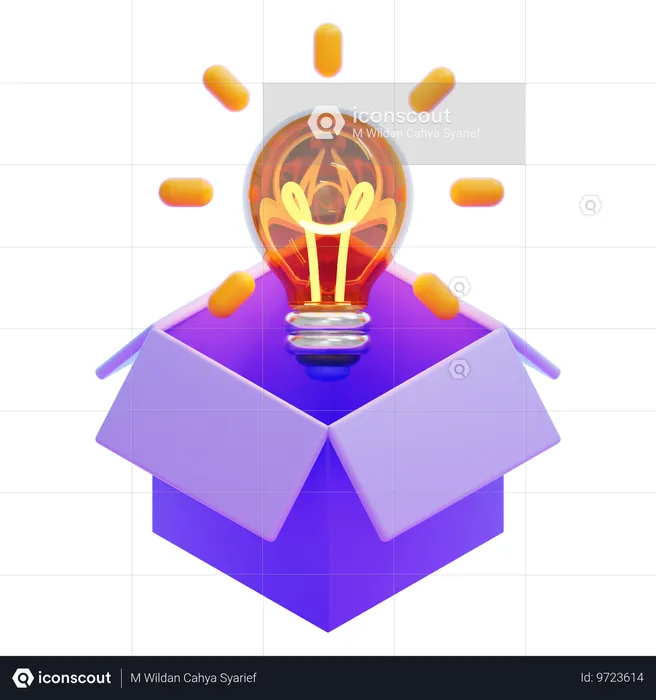 Hors de la boîte  3D Icon