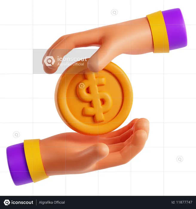 Prêt entre particuliers  3D Icon