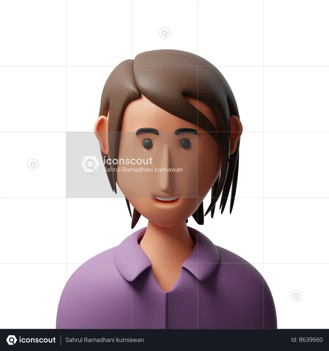 Pretty woman avatar  3D Icon