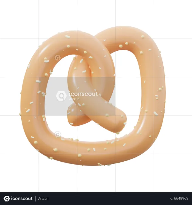 Pretzel  3D Icon