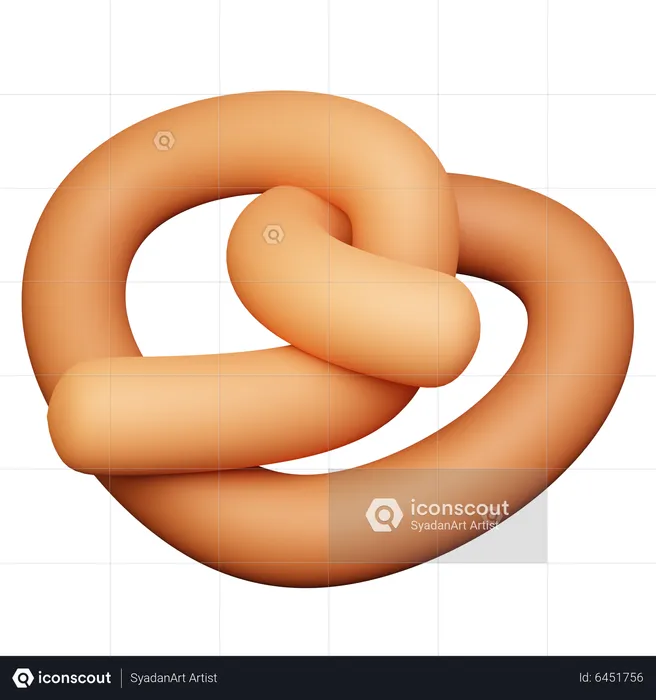 Pretzel  3D Icon