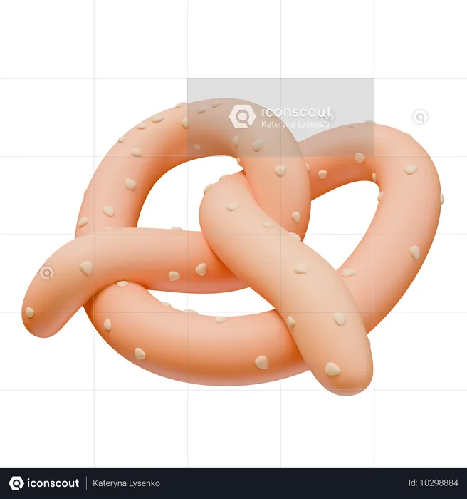 Pretzel  3D Icon