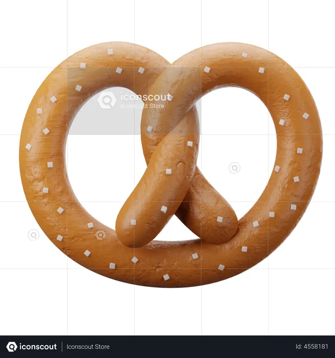 Pretzel  3D Illustration