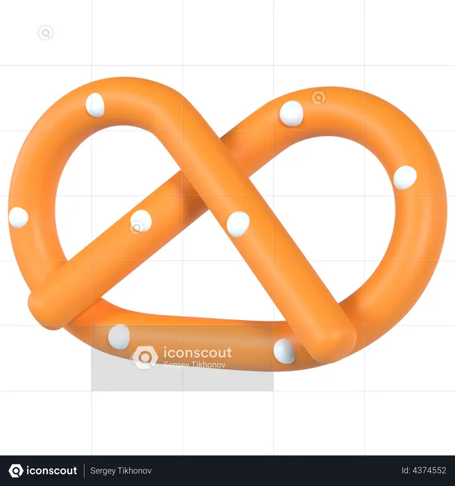 Pretzel  3D Illustration