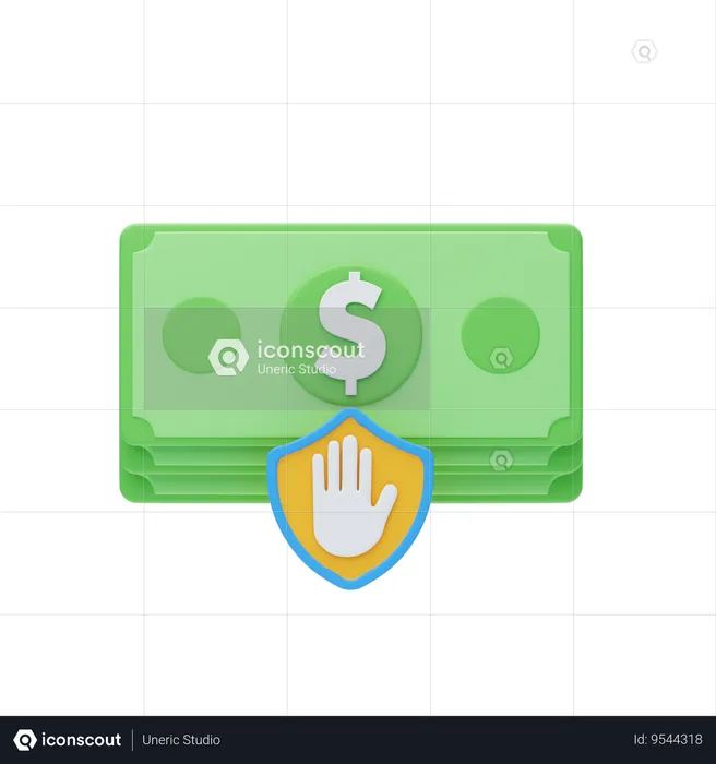 Prevención de dinero falso  3D Icon