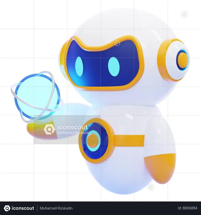 Previsão de robô  3D Icon