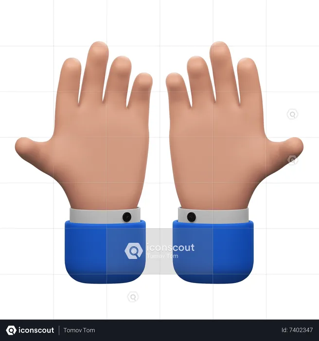 Prey Hands Gesture  3D Icon