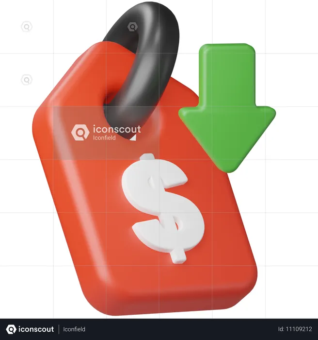 Price Down  3D Icon